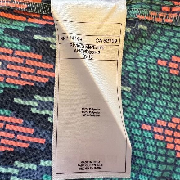 Roxy Sundress Blue and Pink Chevron Like New Womens Size Medium - Picture 6 of 9